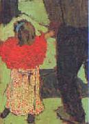 Edouard Vuillard Enfant avec Echarpe Rouge oil painting